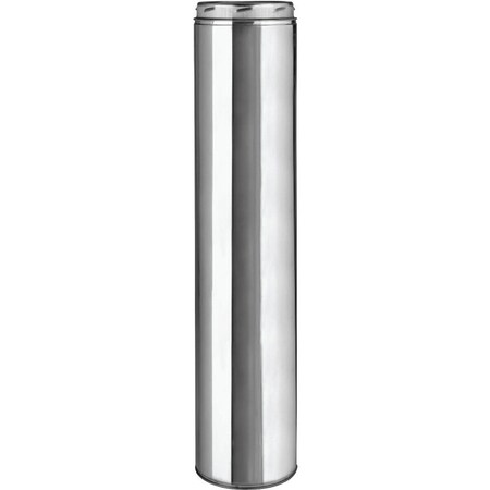 Selkirk Chimney Pipe, 10 in OD, 36 in L, 8 in W, Stainless Steel 208036